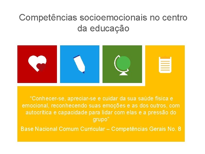 Competências socioemocionais no centro da educação “Conhecer-se, apreciar-se e cuidar da sua saúde física