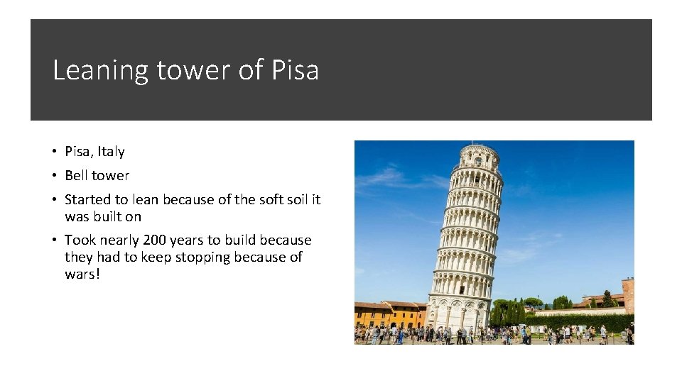 Leaning tower of Pisa • Pisa, Italy • Bell tower • Started to lean