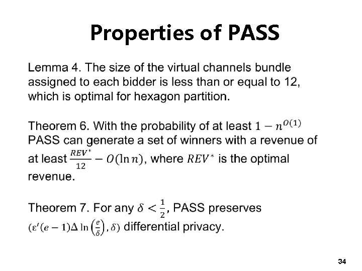 Properties of PASS 34 