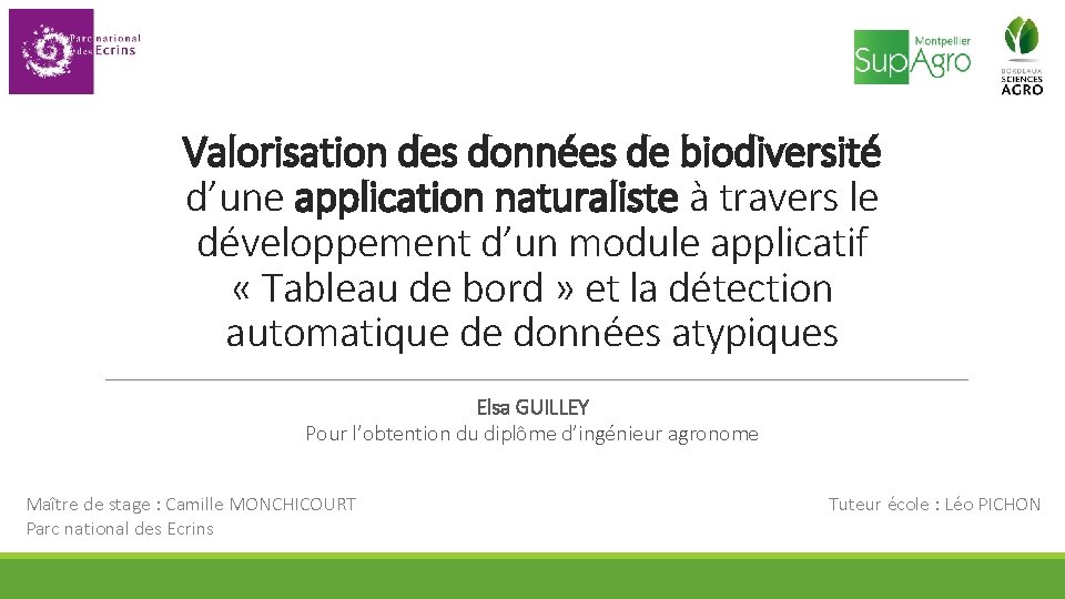 Valorisation des données de biodiversité d’une application naturaliste à travers le développement d’un module