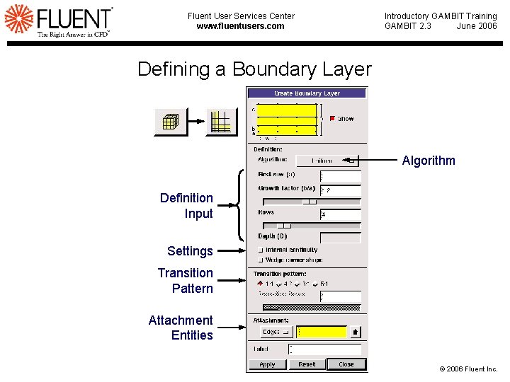 Fluent User Services Center www. fluentusers. com Introductory GAMBIT Training GAMBIT 2. 3 June