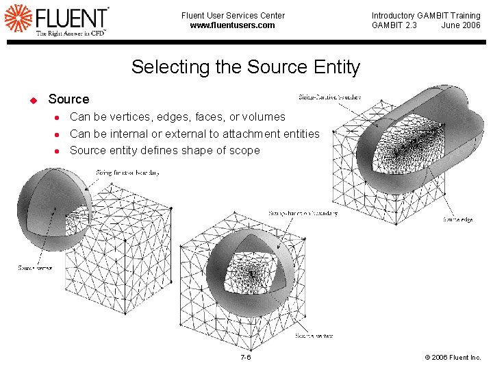 Fluent User Services Center www. fluentusers. com Introductory GAMBIT Training GAMBIT 2. 3 June