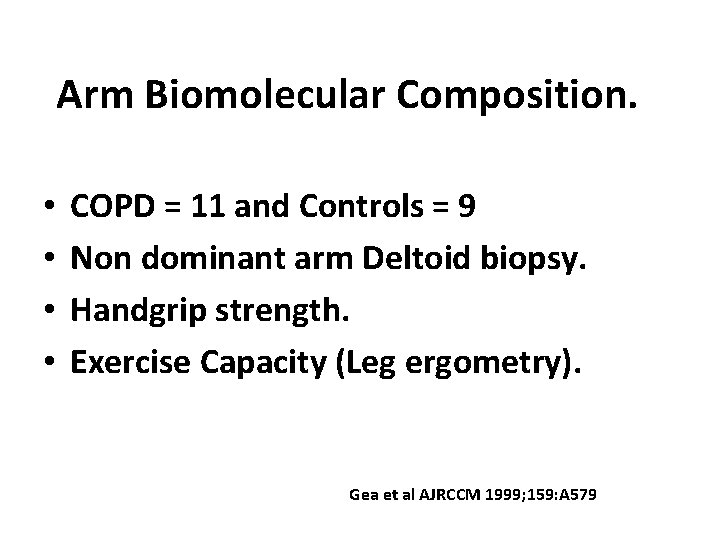 Arm Biomolecular Composition. • • COPD = 11 and Controls = 9 Non dominant