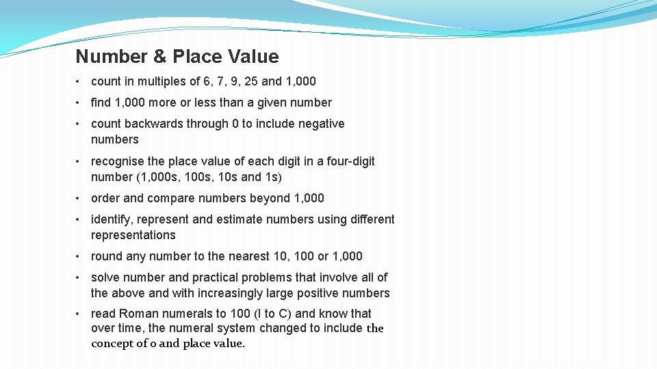 Number & Place Value • count in multiples of 6, 7, 9, 25 and Number & Place Value • count in multiples of 6, 7, 9, 25 and
