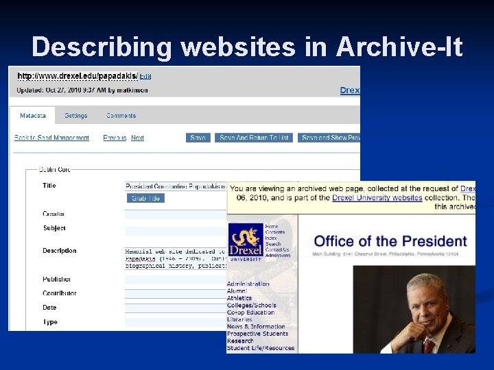 Describing websites in Archive-It 