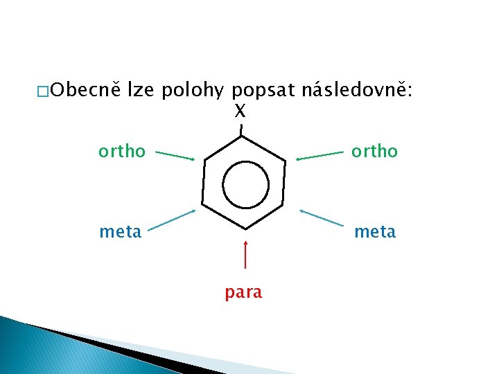 � Obecně lze polohy popsat následovně: X ortho meta para � Obecně lze polohy popsat následovně: X ortho meta para