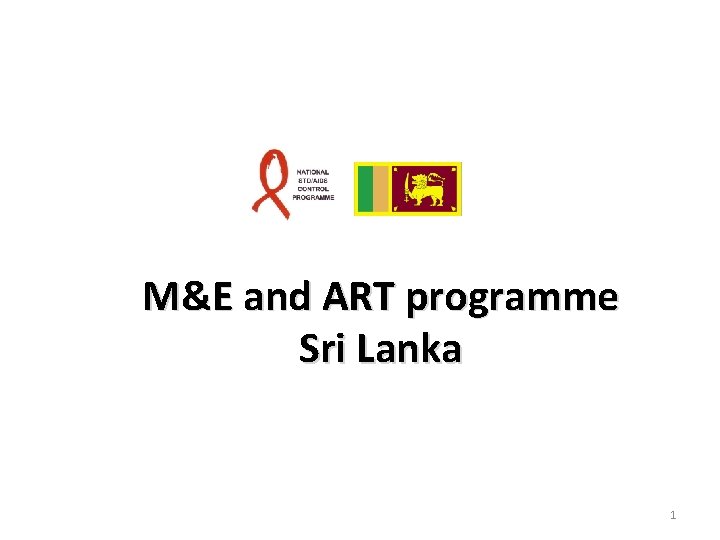 M&E and ART programme Sri Lanka 1 