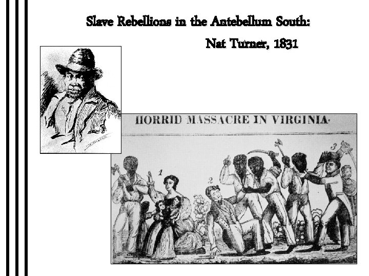 Slave Rebellions in the Antebellum South: Nat Turner, 1831 Slave Rebellions in the Antebellum South: Nat Turner, 1831