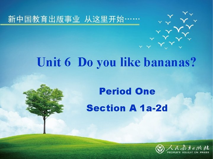 Unit 6 Do you like bananas? Period One Section A 1 a-2 d 