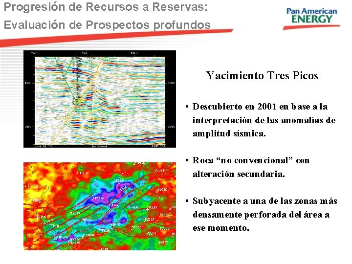 Progresión de Recursos a Reservas: Evaluación de Prospectos profundos Yacimiento Tres Picos • Descubierto