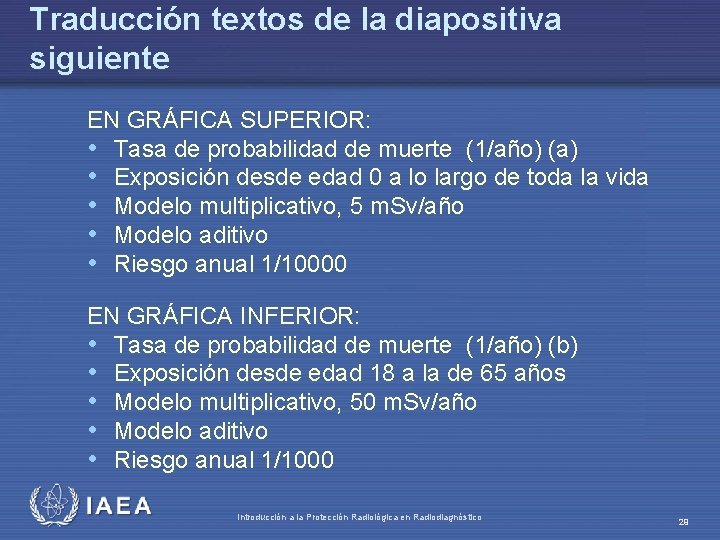 Traducción textos de la diapositiva siguiente EN GRÁFICA SUPERIOR: • Tasa de probabilidad de