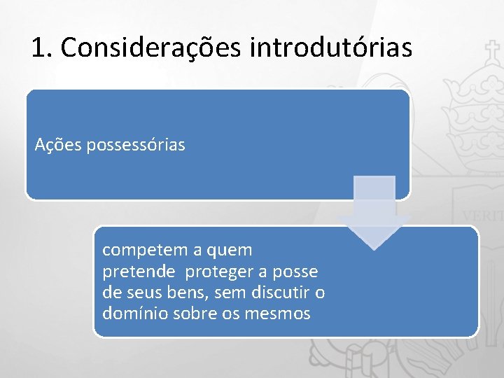 1. Considerações introdutórias Ações possessórias competem a quem pretende proteger a posse de seus