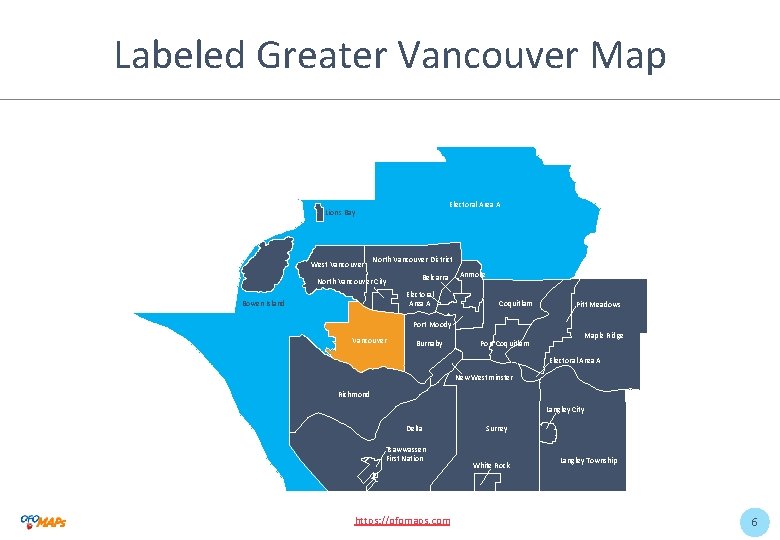 Labeled Greater Vancouver Map Electoral Area A Lions Bay West Vancouver North Vancouver District