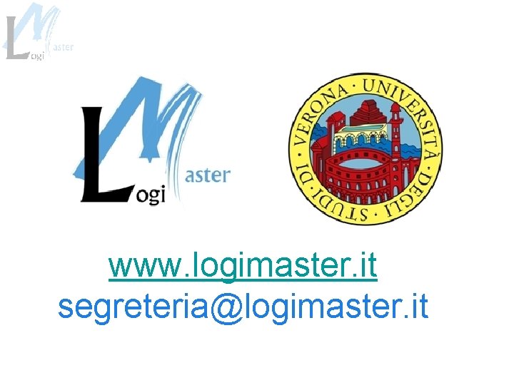 www. logimaster. it segreteria@logimaster. it 