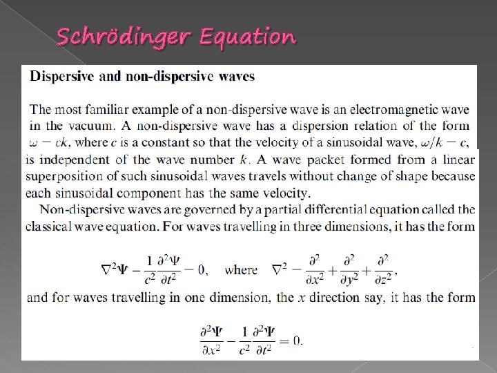 Schrödinger Equation 