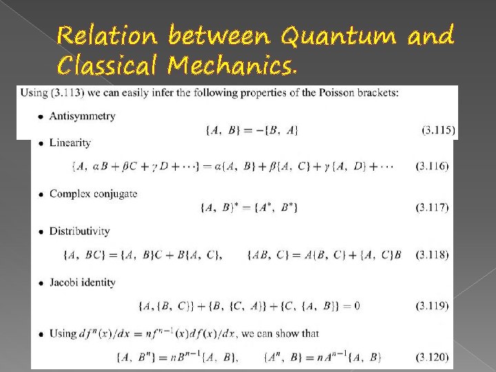 Relation between Quantum and Classical Mechanics. 