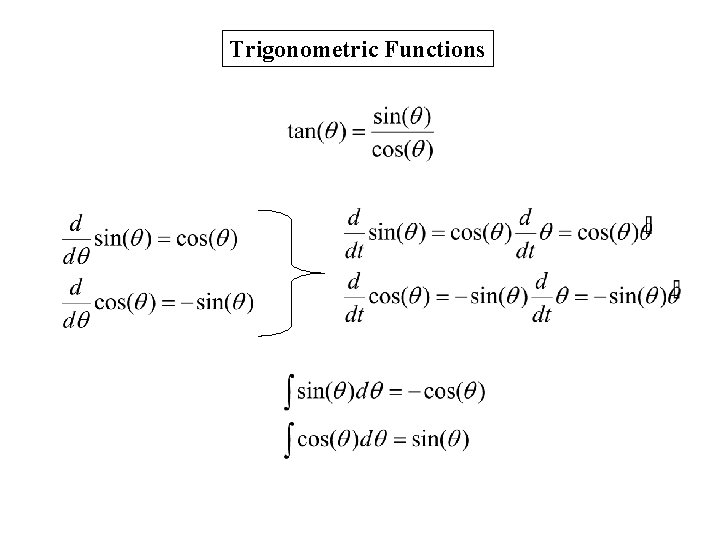 Trigonometric Functions 