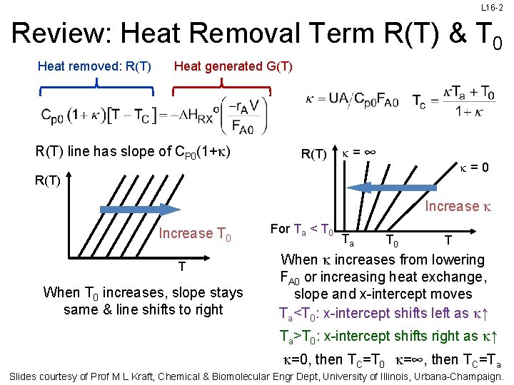 L 16 -2 Review: Heat Removal Term R(T) & T 0 Heat removed: R(T) L 16 -2 Review: Heat Removal Term R(T) & T 0 Heat removed: R(T)