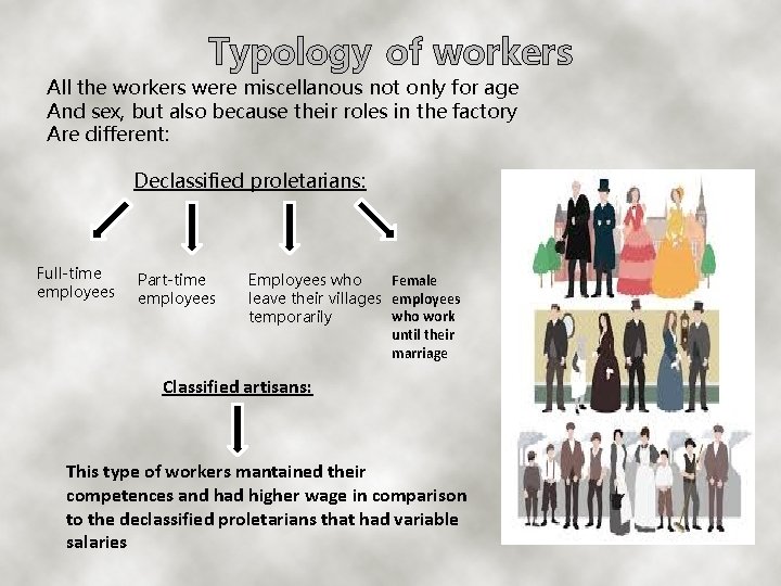 Typology of workers All the workers were miscellanous not only for age And sex,