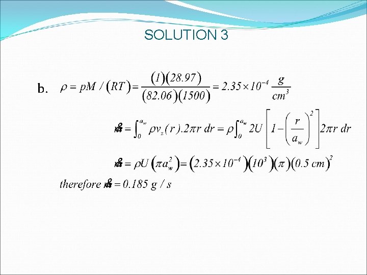 SOLUTION 3 b. SOLUTION 3 b.