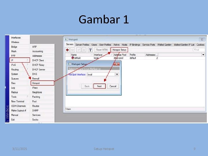 Gambar 1 3/11/2021 Setup Hotspot 9 