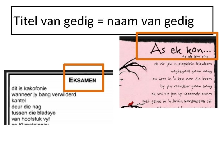 Titel van gedig = naam van gedig Titel van gedig = naam van gedig