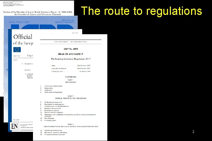 The route to regulations 2 