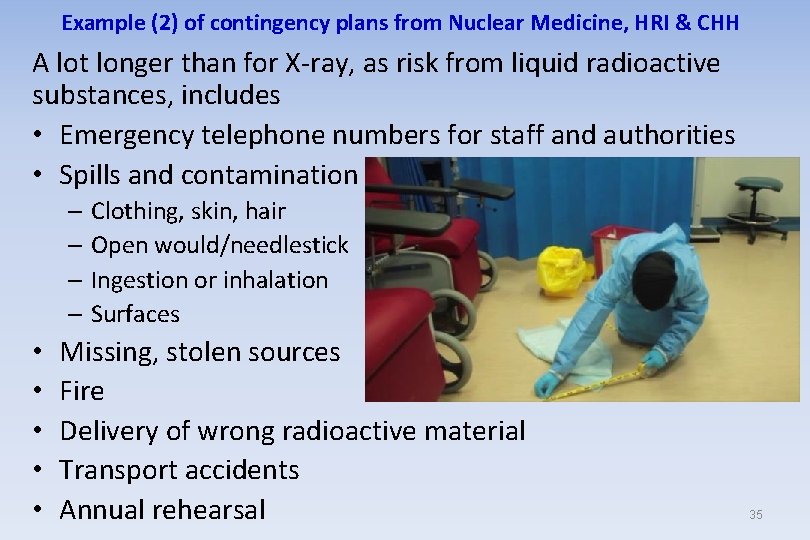 Example (2) of contingency plans from Nuclear Medicine, HRI & CHH A lot longer