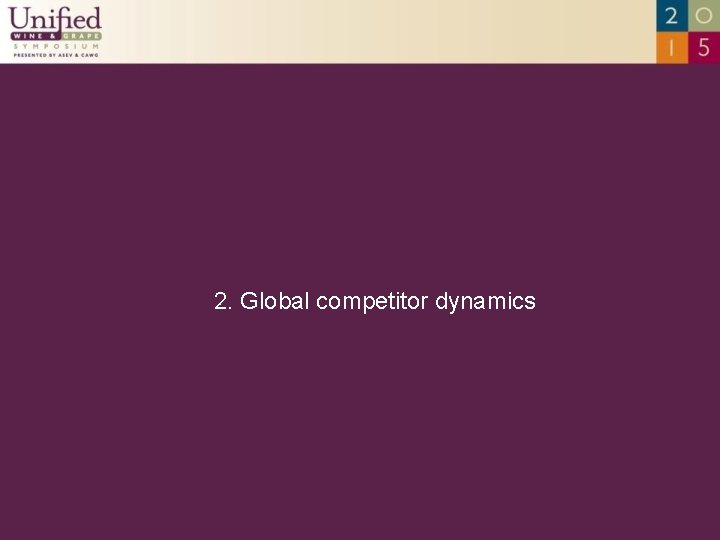 2. Global competitor dynamics 