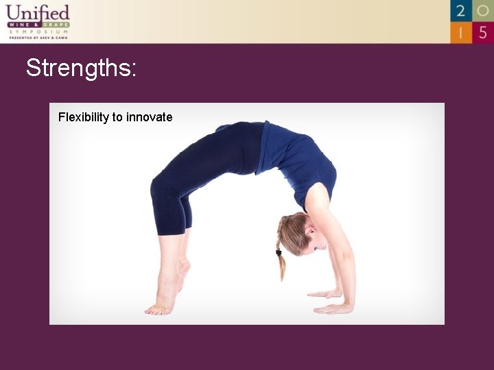 Strengths: Flexibility to innovate 