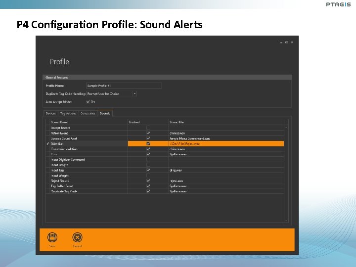 P 4 Configuration Profile: Sound Alerts P 4 Configuration Profile: Sound Alerts
