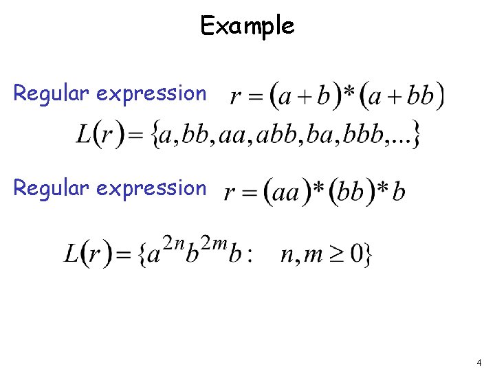 Example Regular expression 4 