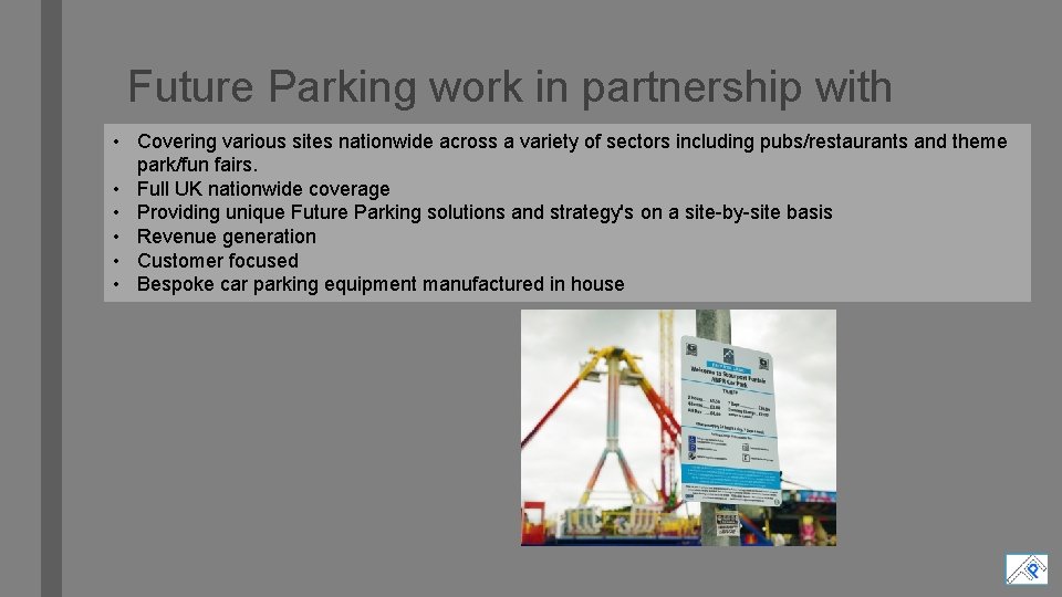 Future Parking work in partnership with • you: Covering various sites nationwide across a