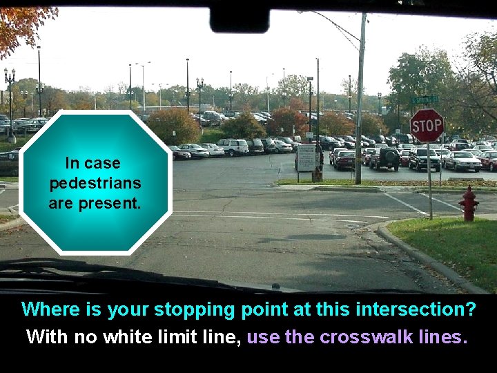 STOP Why In case pedestrians should andyou are present. stop THINK there? Where is