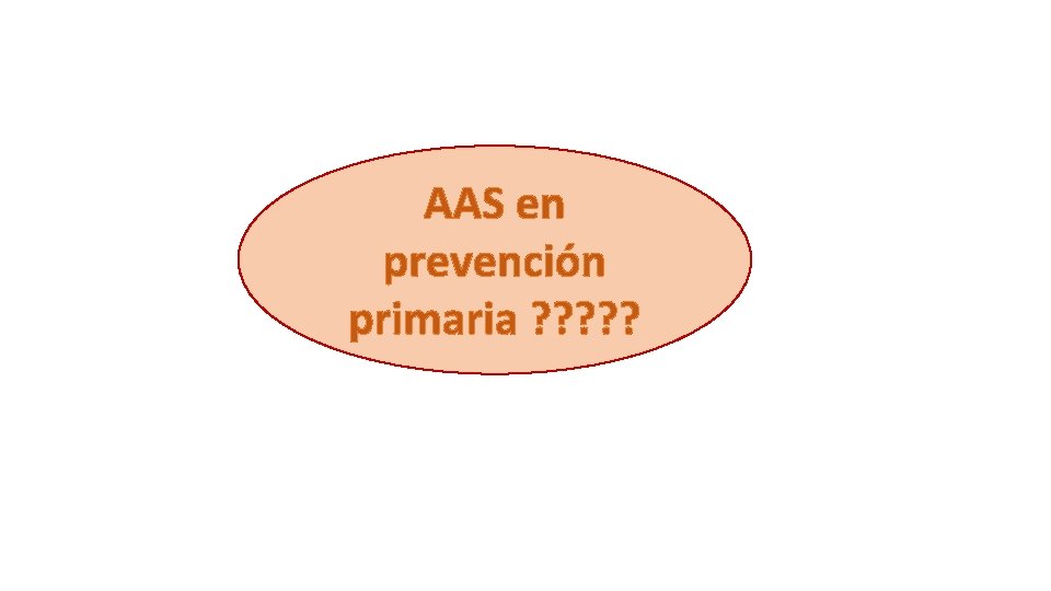 AAS en prevención primaria ? ? ? 