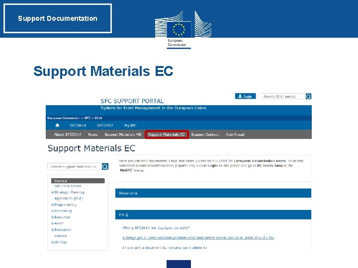 Support Documentation Support Materials EC 