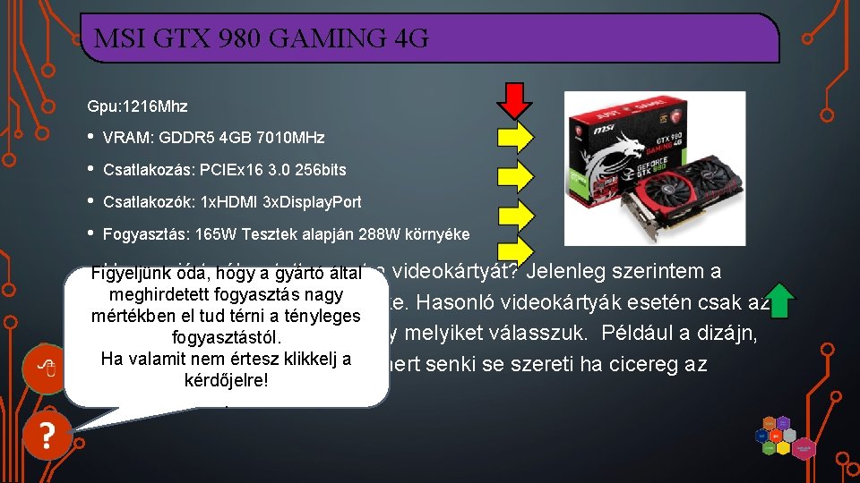 MSI GTX 980 GAMING 4 G Gpu: 1216 Mhz • VRAM: GDDR 5 4