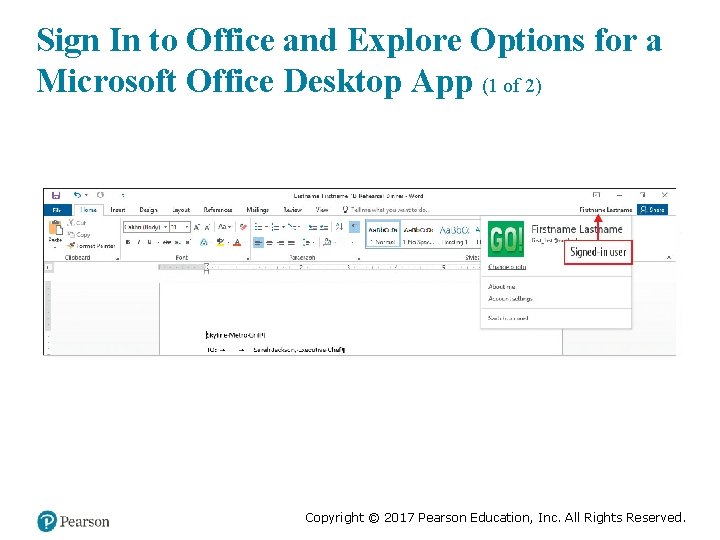 Sign In to Office and Explore Options for a Microsoft Office Desktop App (1