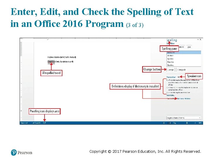 Enter, Edit, and Check the Spelling of Text in an Office 2016 Program (3