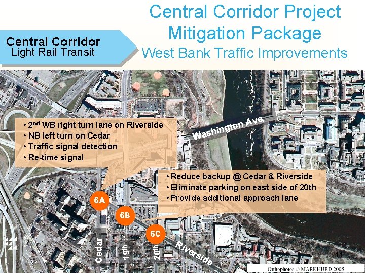 Central Corridor Project Mitigation Package Central Corridor West Bank Traffic Improvements Light Rail Transit