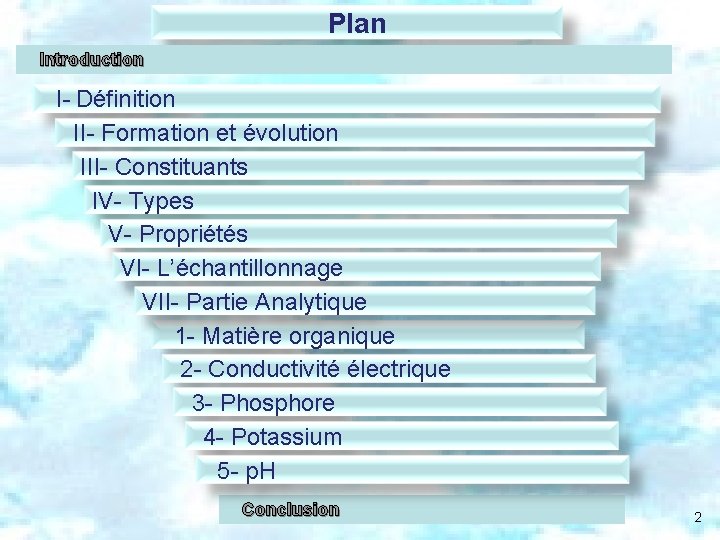 Plan Introduction I- Définition II- Formation et évolution III- Constituants IV- Types V- Propriétés