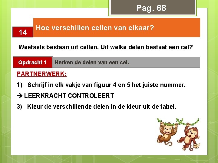Pag. 68 14 Hoe verschillen cellen van elkaar? Weefsels bestaan uit cellen. Uit welke Pag. 68 14 Hoe verschillen cellen van elkaar? Weefsels bestaan uit cellen. Uit welke