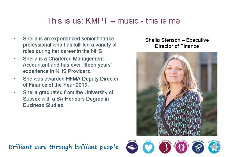 This is us: KMPT – music - this is me • • Sheila is