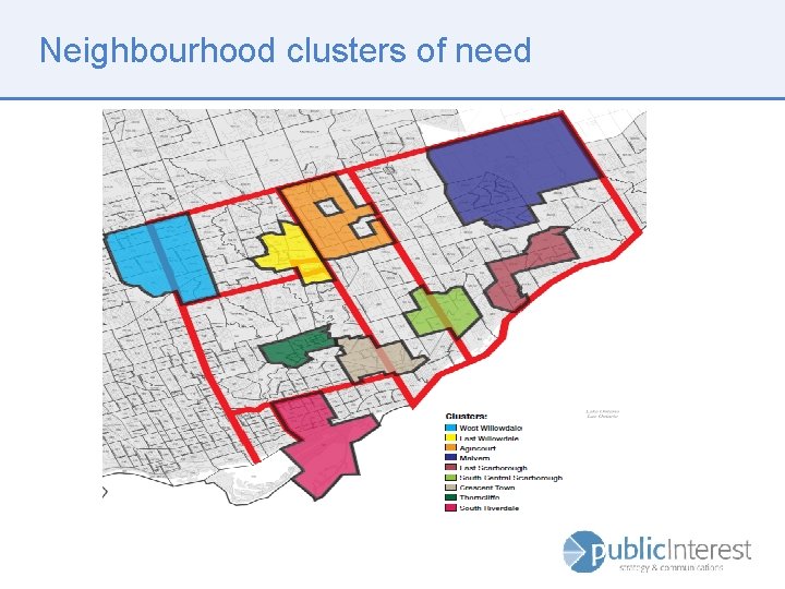 Neighbourhood clusters of need 