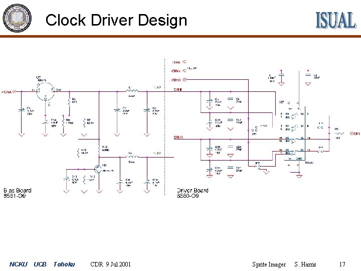 Clock Driver Design NCKU UCB Tohoku CDR 9 Jul 2001 Sprite Imager S. Harris