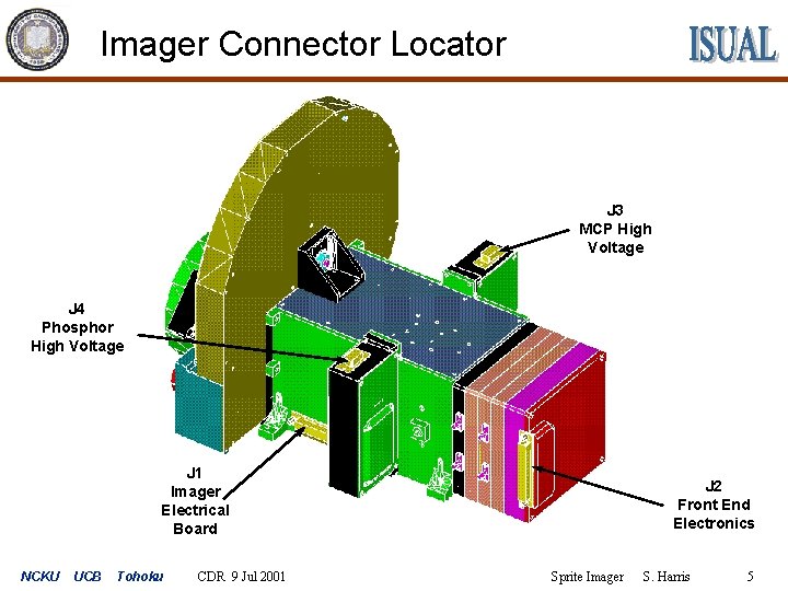 Imager Connector Locator J 3 MCP High Voltage J 4 Phosphor High Voltage J Imager Connector Locator J 3 MCP High Voltage J 4 Phosphor High Voltage J