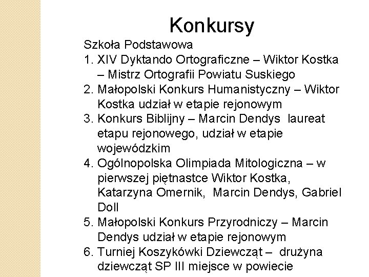 Konkursy Szkoła Podstawowa 1. XIV Dyktando Ortograficzne – Wiktor Kostka – Mistrz Ortografii Powiatu