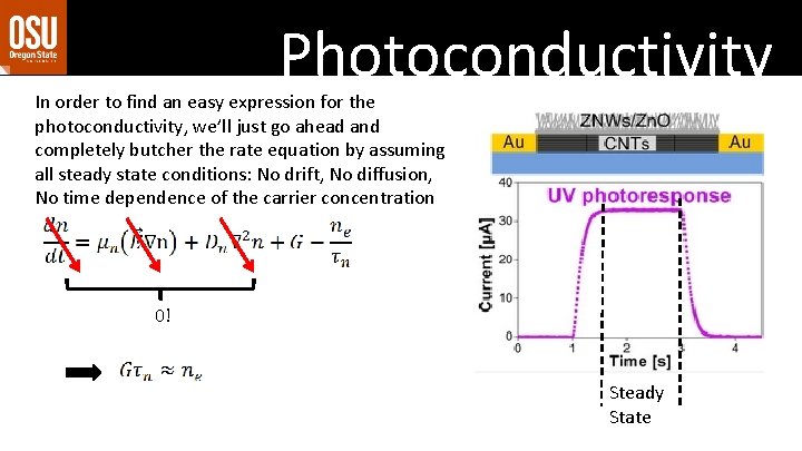Photoconductivity In order to find an easy expression for the photoconductivity, we’ll just go Photoconductivity In order to find an easy expression for the photoconductivity, we’ll just go