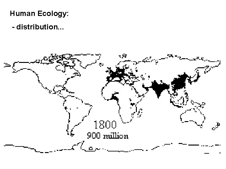 Human Ecology: - distribution. . . 