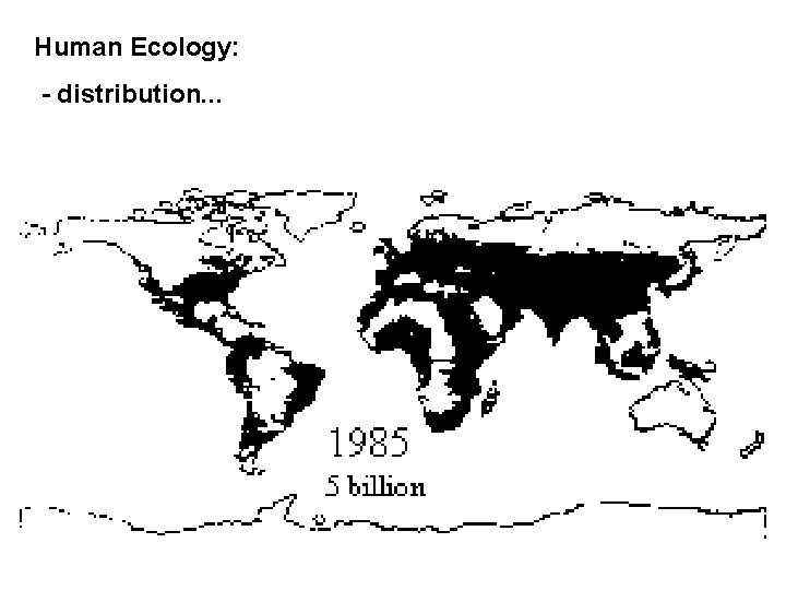 Human Ecology: - distribution. . . 